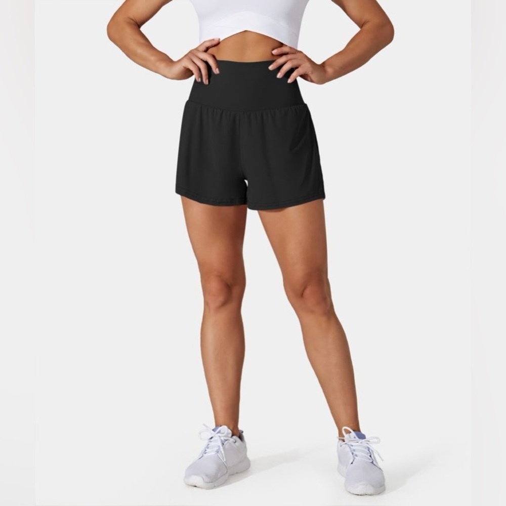 Halara Black High-Waist Women's Active Shorts - Picture 4 of 13